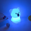 Cute Koala Silicone Lamp Pat Sensor Touch Sensitive Rechargeable Dimming Night Lights