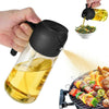 2 in 1 Glass Oil Sprayer Bottle with Pourer - Kitchen Oil Dispenser for Healthy Cooking
